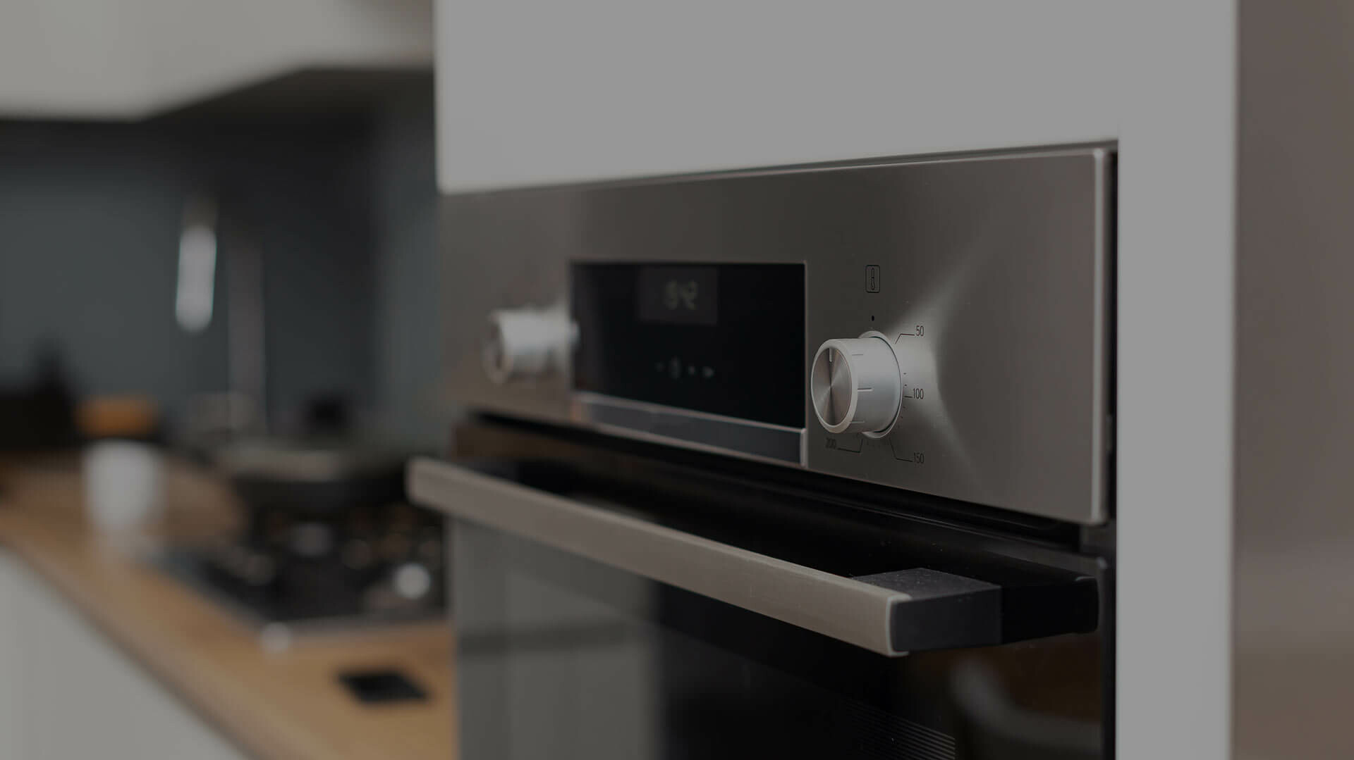 Kochen Backofentür in moderner Küche