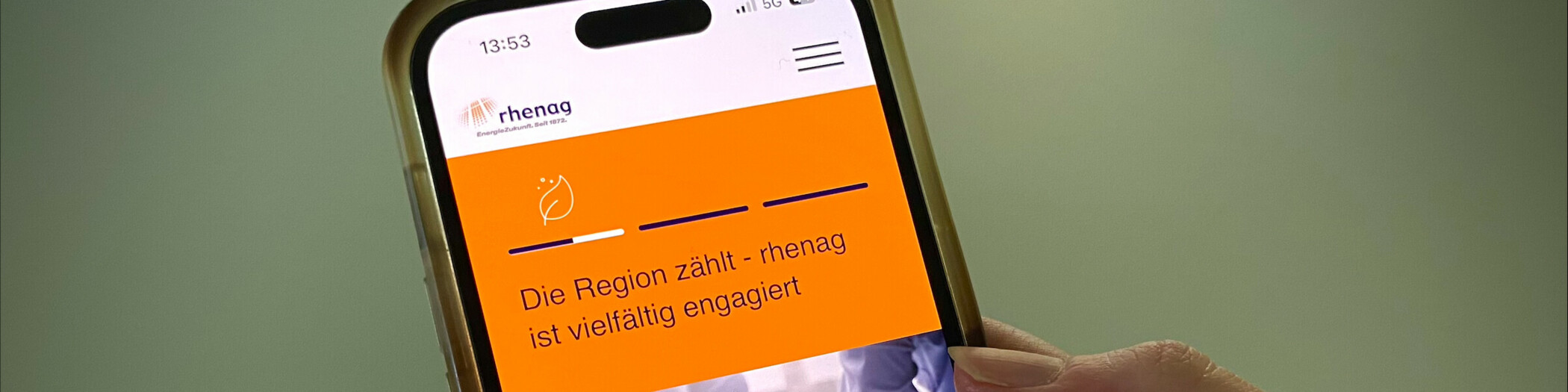 Neues Kundenmagazin Mobile Mobileansicht des neuen rhenag Kundenmagazins